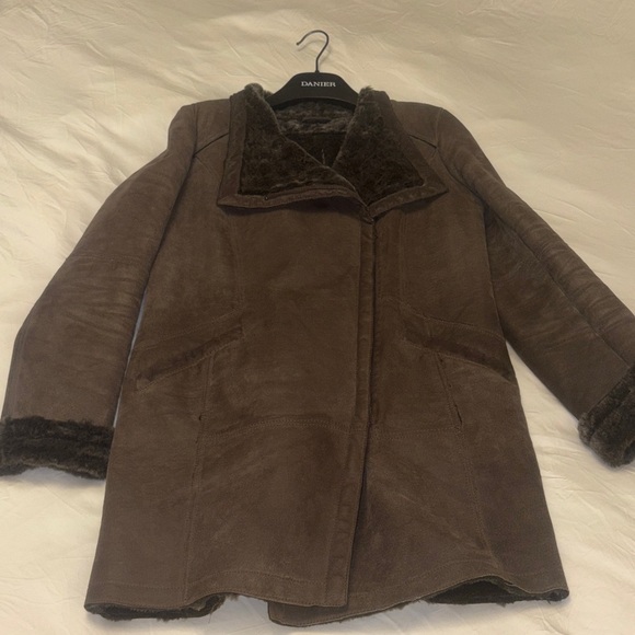 Danier Jackets & Blazers - Danier dark army green Teddy Jacket with faux fur lining